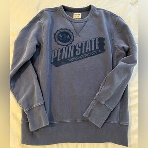 Penn State American Eagle Collab. Dark Navy Blue Crewneck with Velvet Print